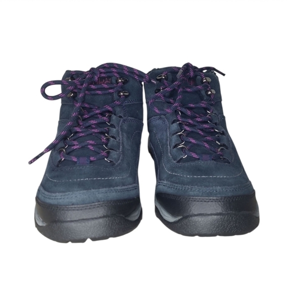 Ryka Canyon Shearling Suede Hiking Boots Navy Purple Size 9 - Picture 8 of 13